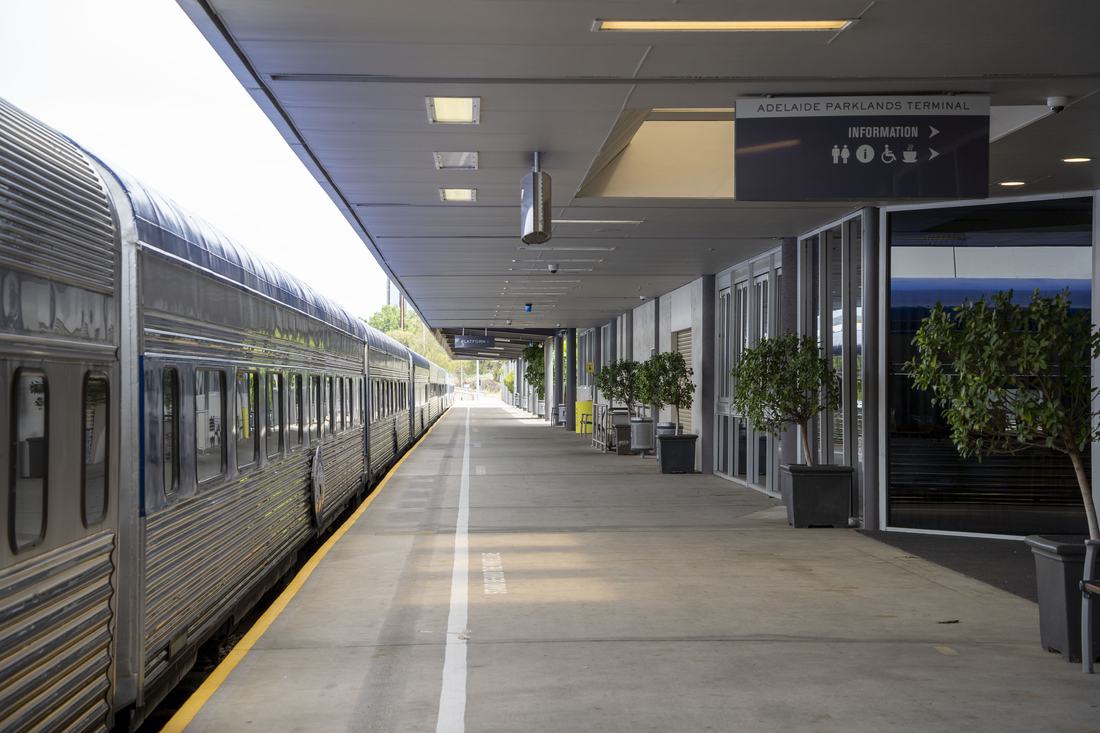 The Adelaide Parklands rail terminal