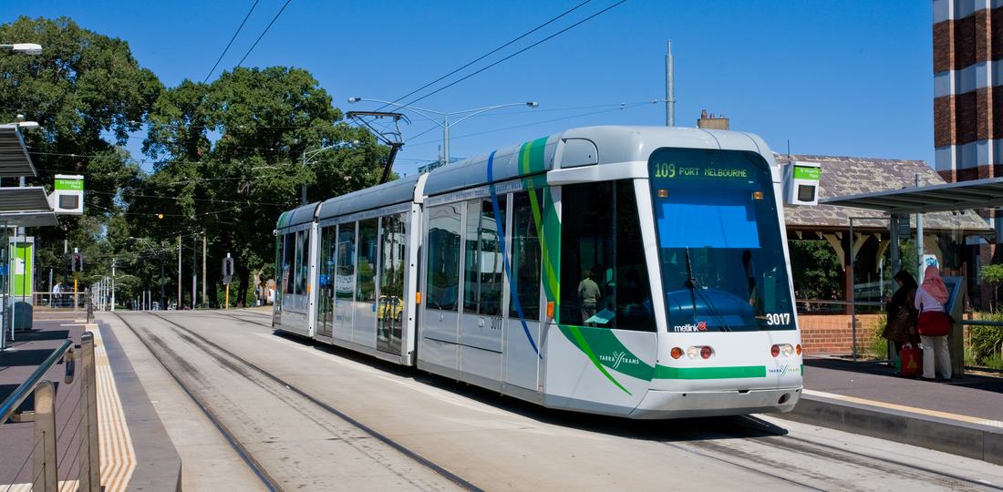 A tram in Melbourne, Victoria
