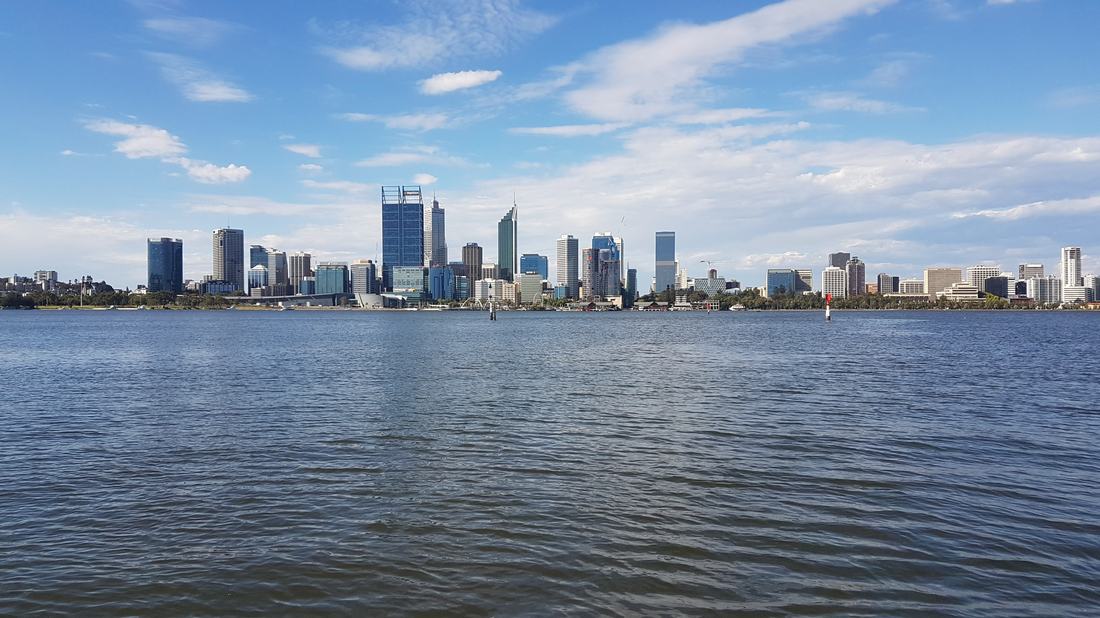 The Perth city skyline from South Perth